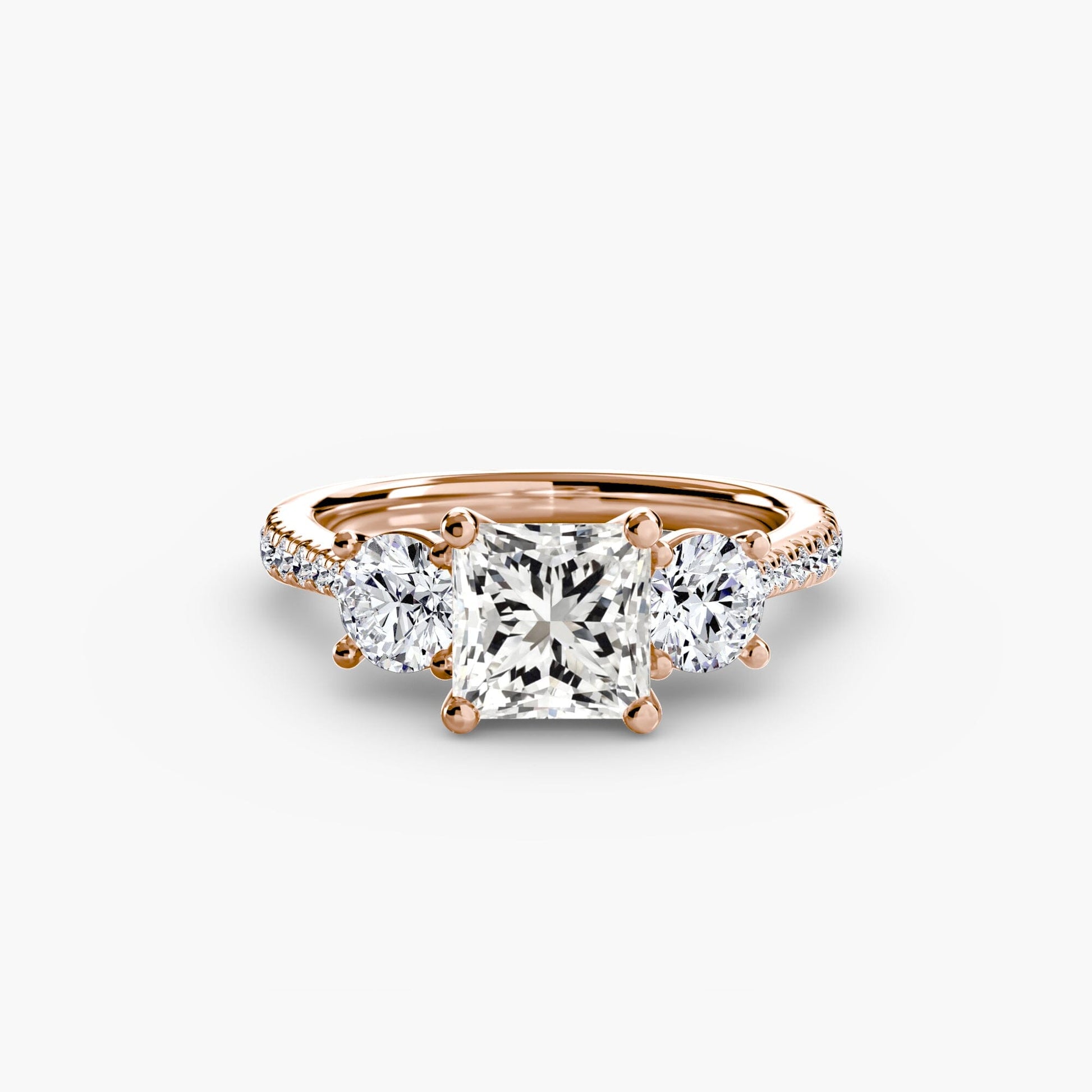 Three-Stone with Pavé Band setting Aces Jewellers 