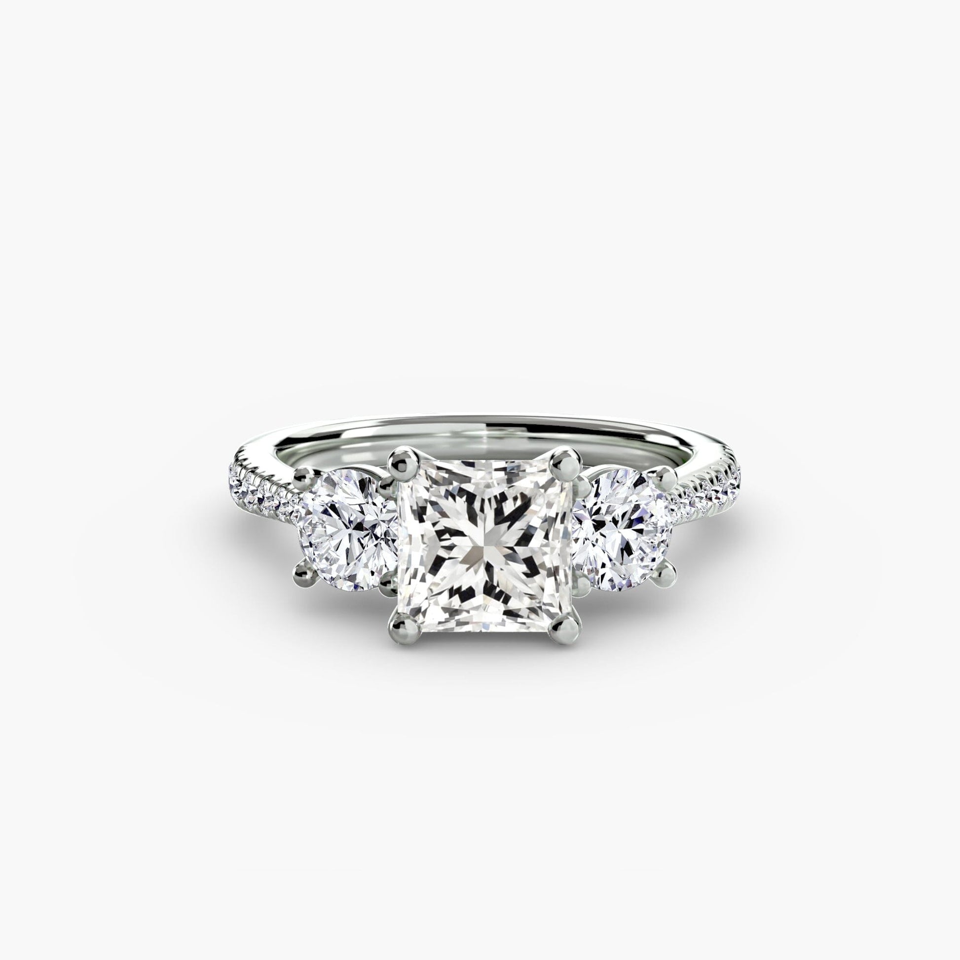 Three-Stone with Pavé Band setting Aces Jewellers 
