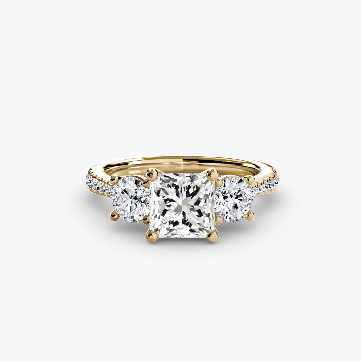 Three-Stone with Pavé Band setting Aces Jewellers 