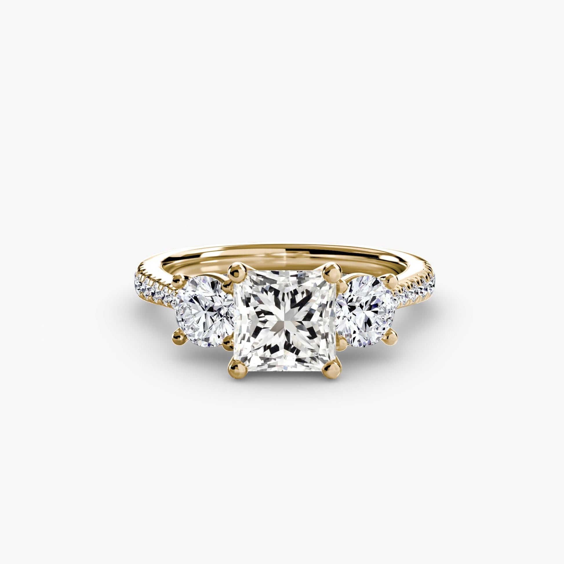 Three-Stone with Pavé Band setting Aces Jewellers 