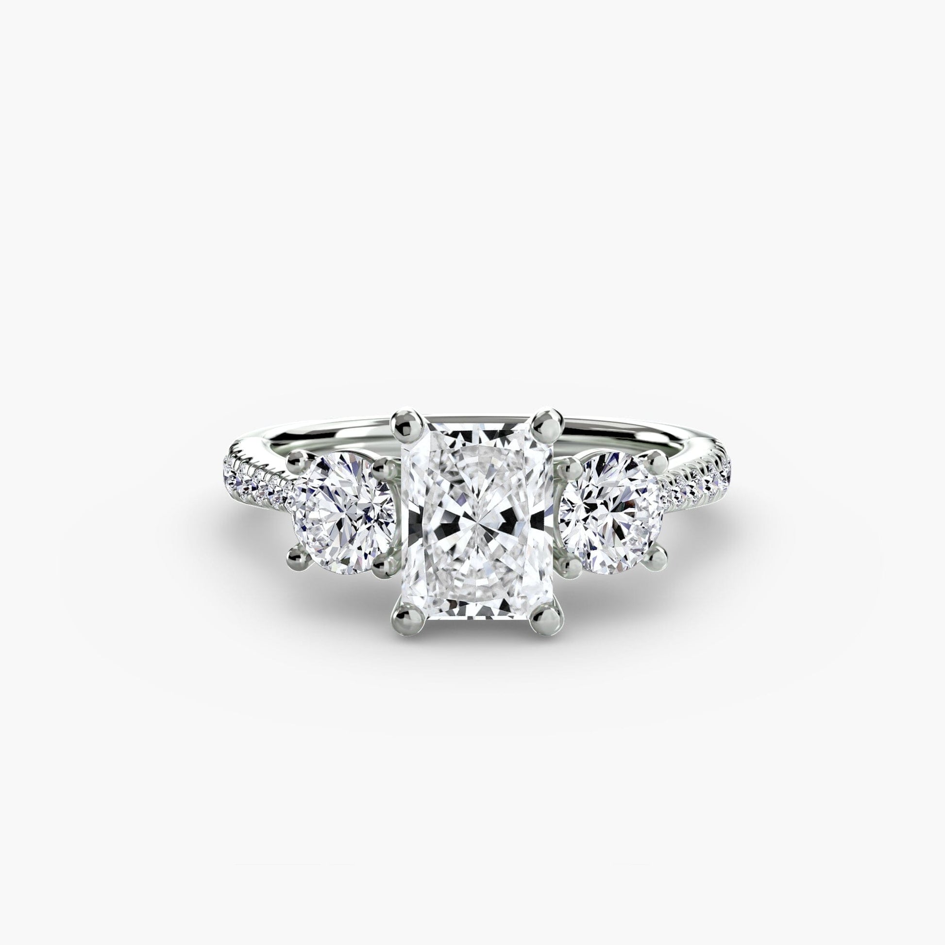 Three-Stone with Pavé Band setting Aces Jewellers 