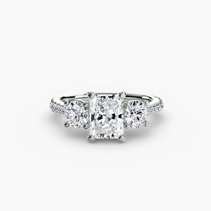 Three-Stone with Pavé Band setting Aces Jewellers 