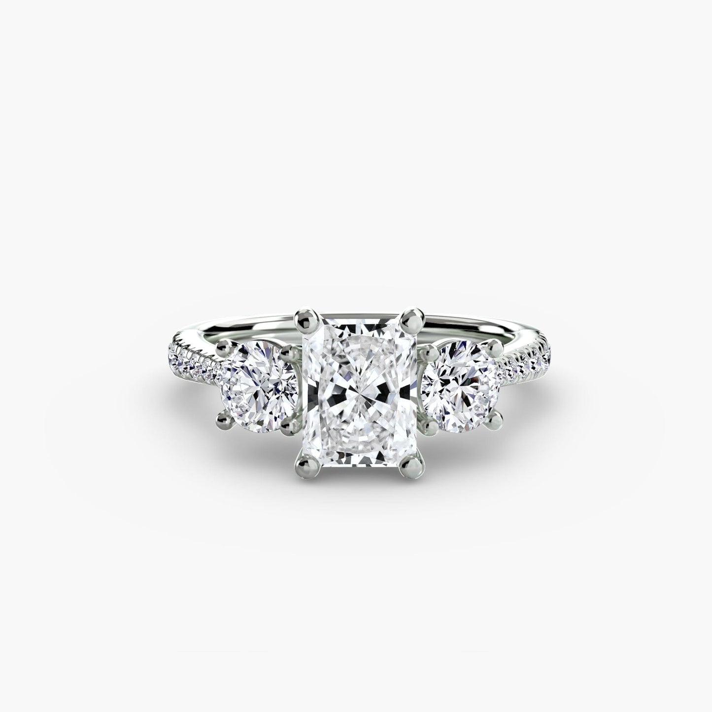 Three-Stone with Pavé Band setting Aces Jewellers 