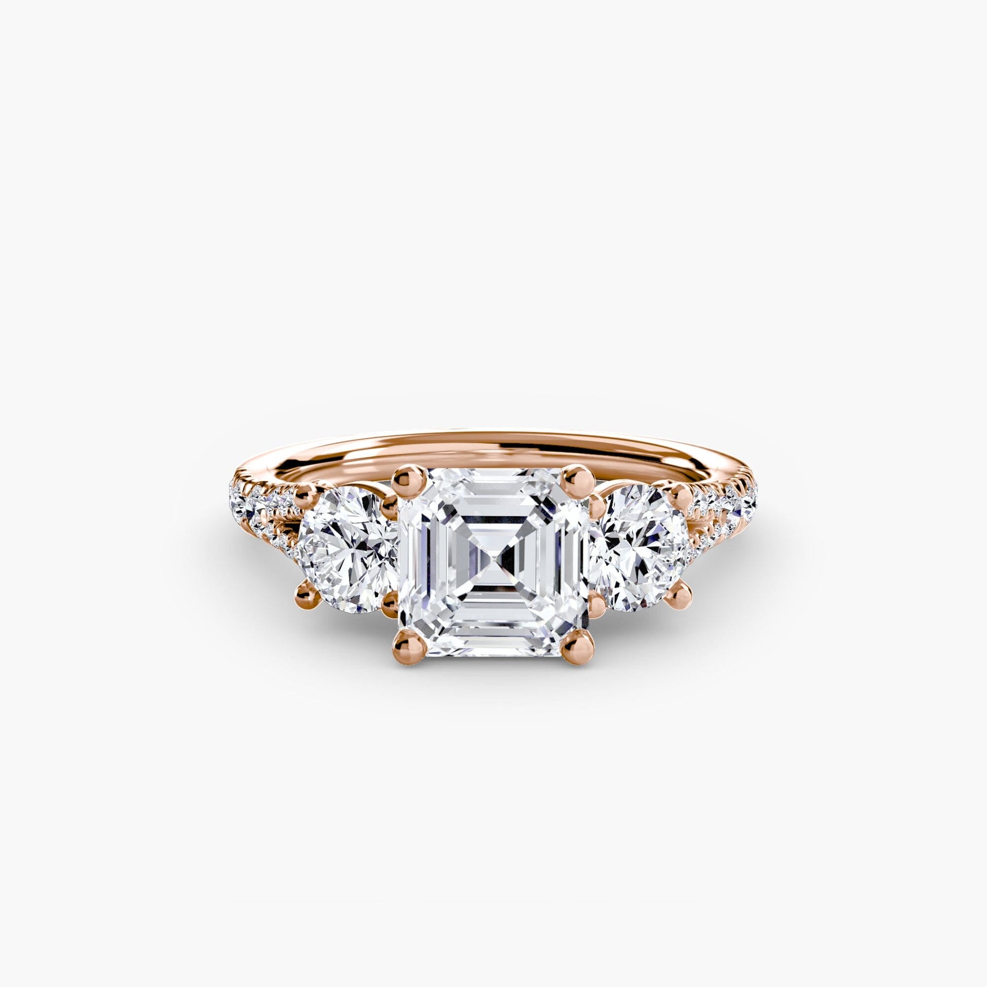 Three-Stone with Pavé Band 3 setting Aces Jewellers 