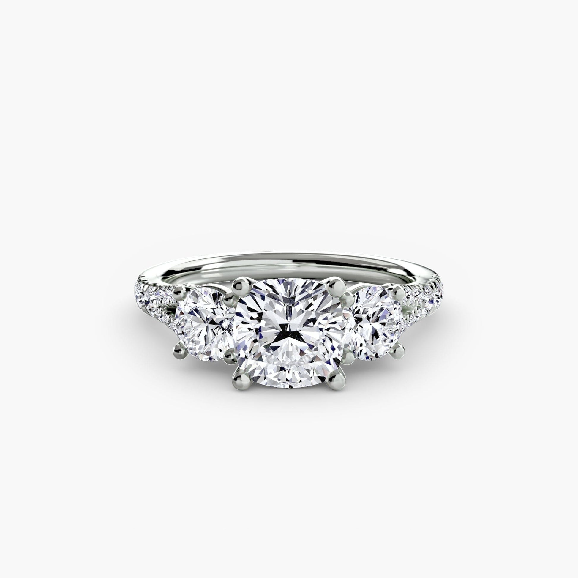 Three-Stone with Pavé Band 3 setting Aces Jewellers 