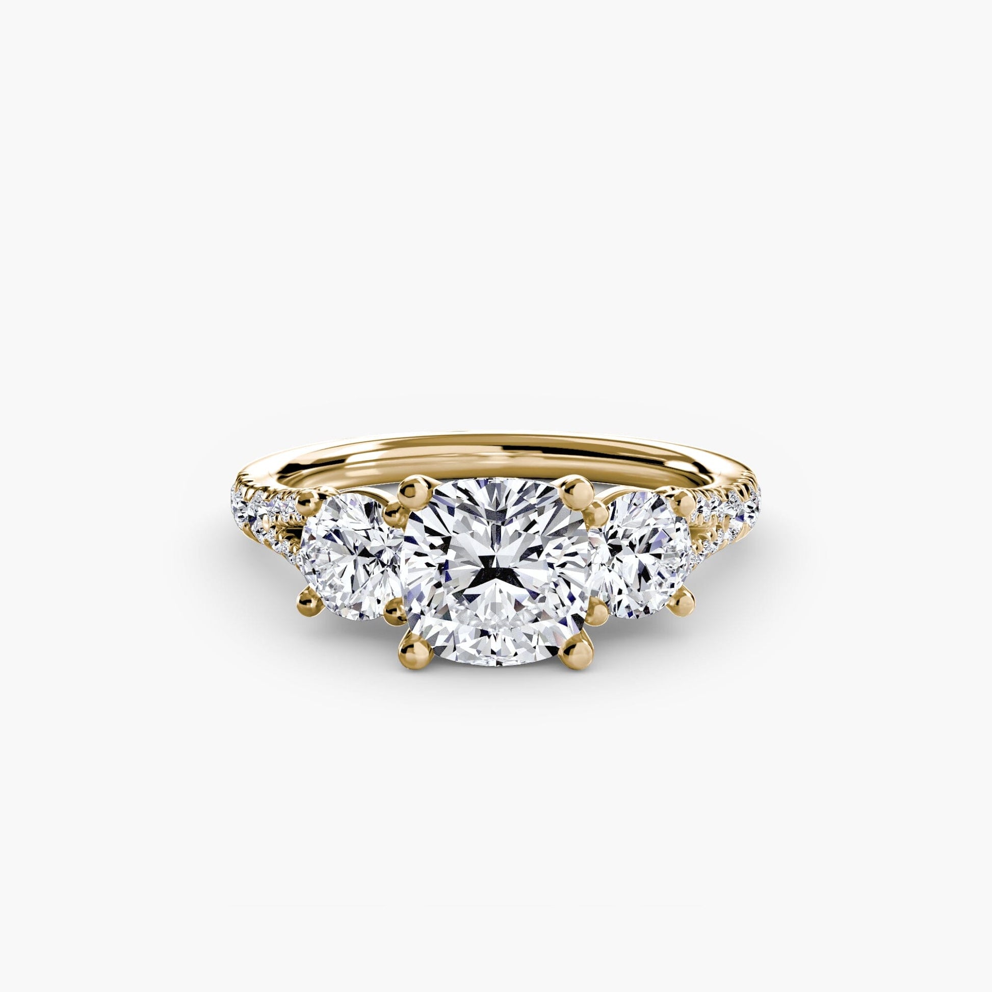 Three-Stone with Pavé Band 3 setting Aces Jewellers 