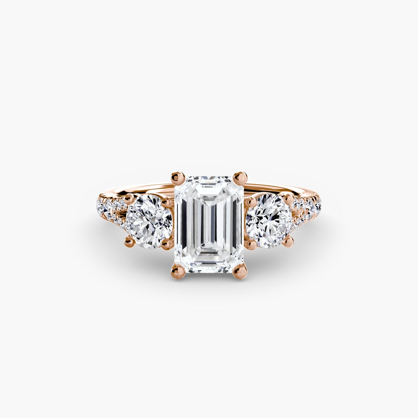 Three-Stone with Pavé Band 3 setting Aces Jewellers 
