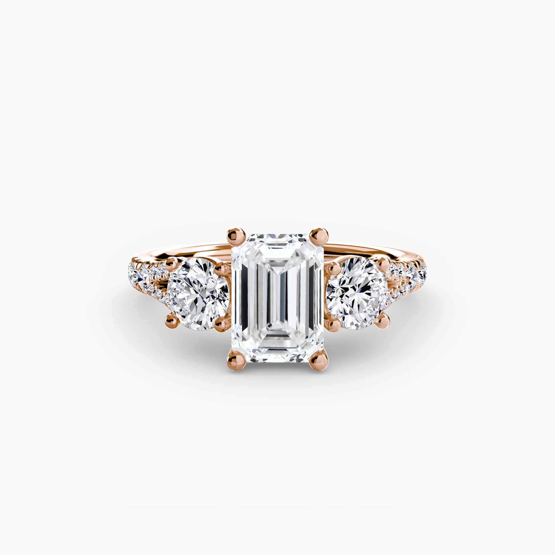 Three-Stone with Pavé Band 3 setting Aces Jewellers 