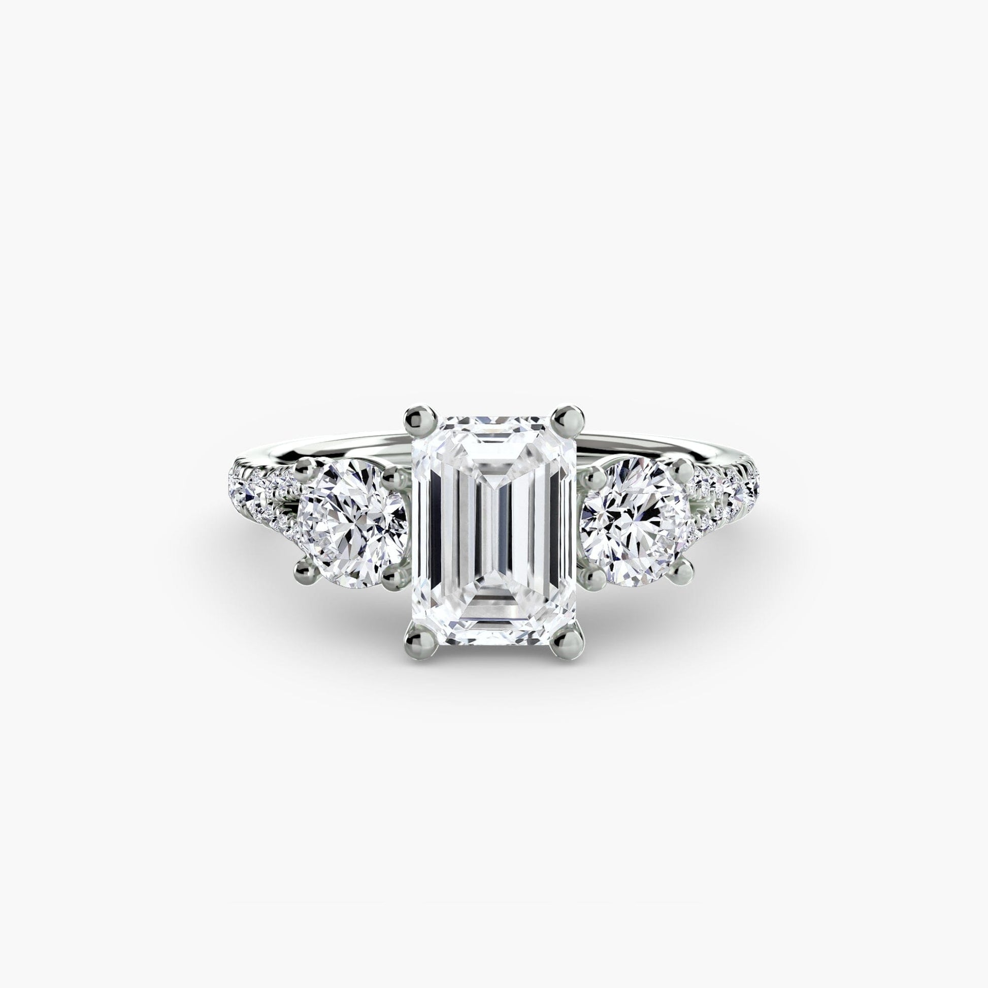 Three-Stone with Pavé Band 3 setting Aces Jewellers 
