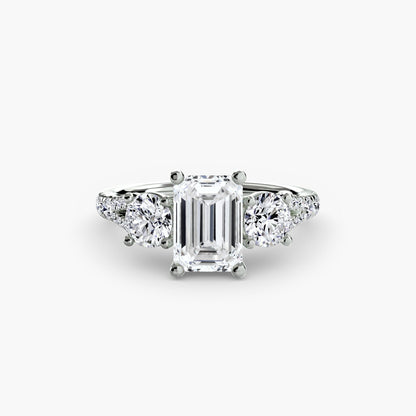 Three-Stone with Pavé Band 3 setting Aces Jewellers 