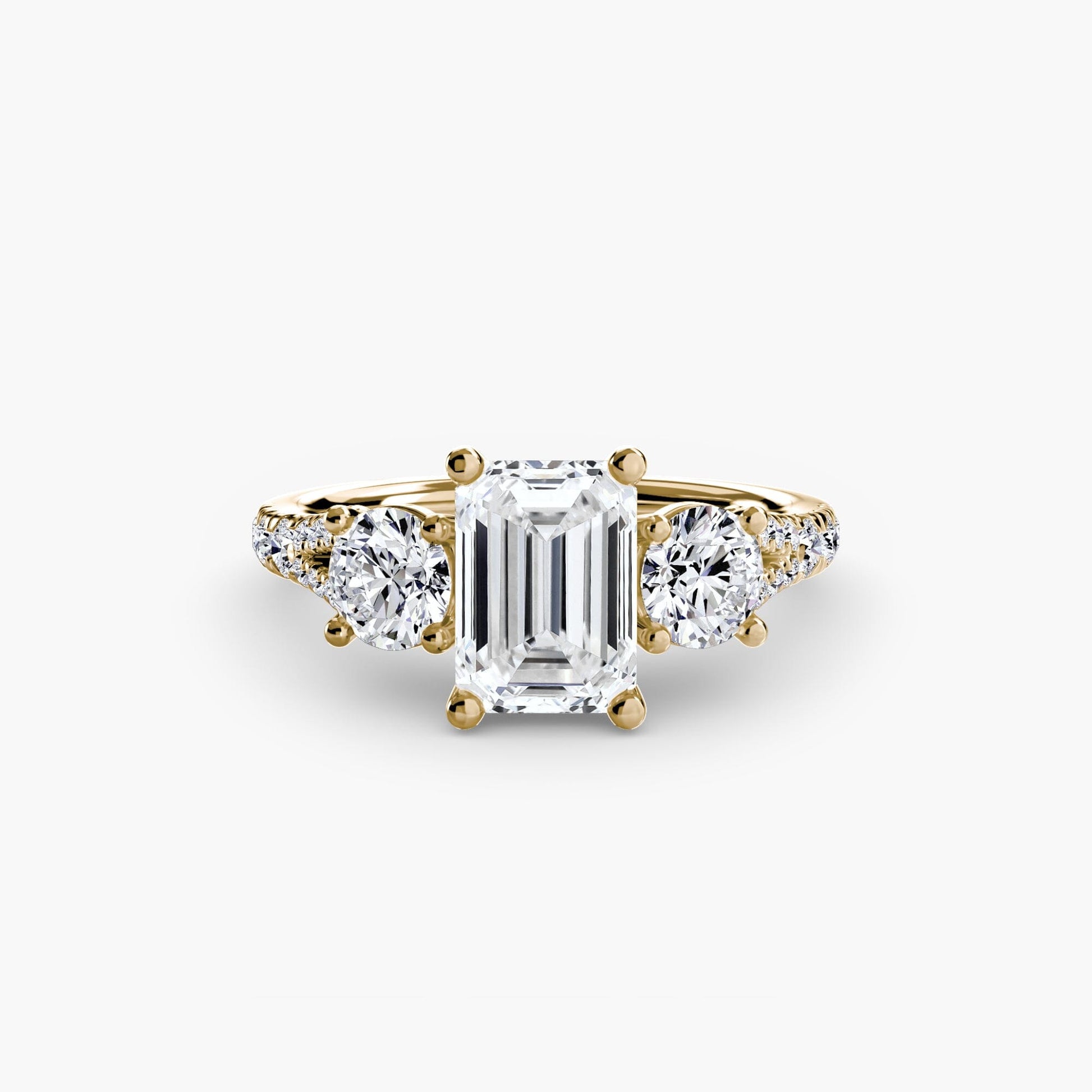 Three-Stone with Pavé Band 3 setting Aces Jewellers 