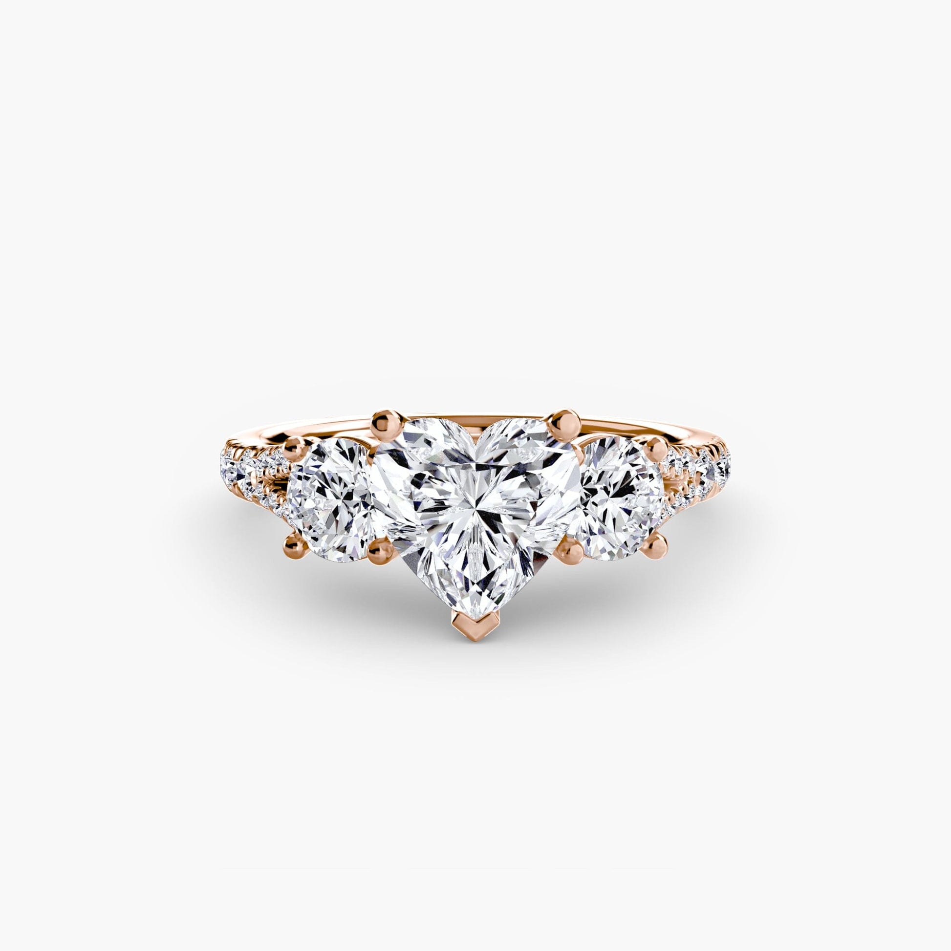 Three-Stone with Pavé Band 3 setting Aces Jewellers 