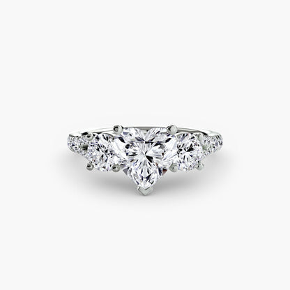 Three-Stone with Pavé Band 3 setting Aces Jewellers 