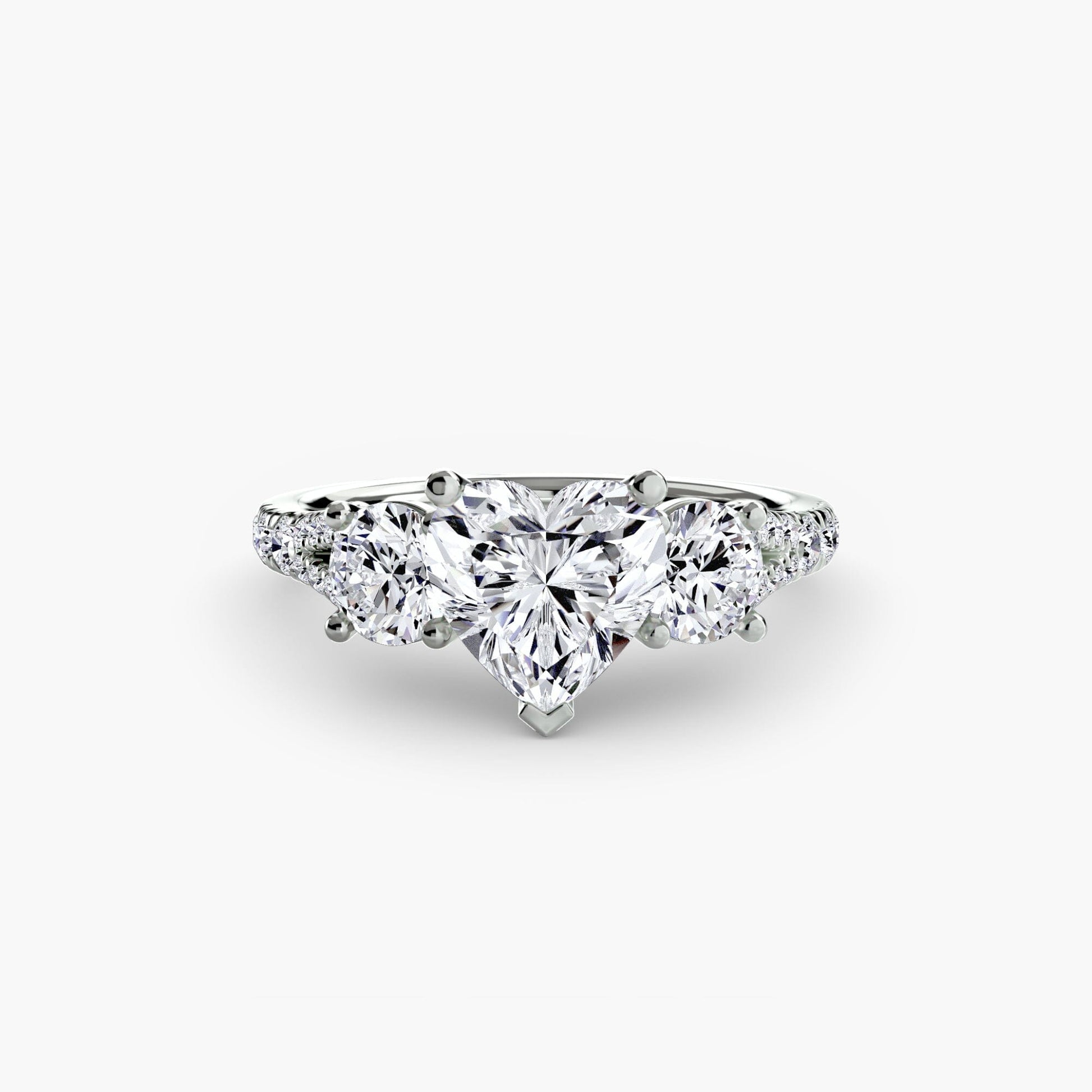 Three-Stone with Pavé Band 3 setting Aces Jewellers 