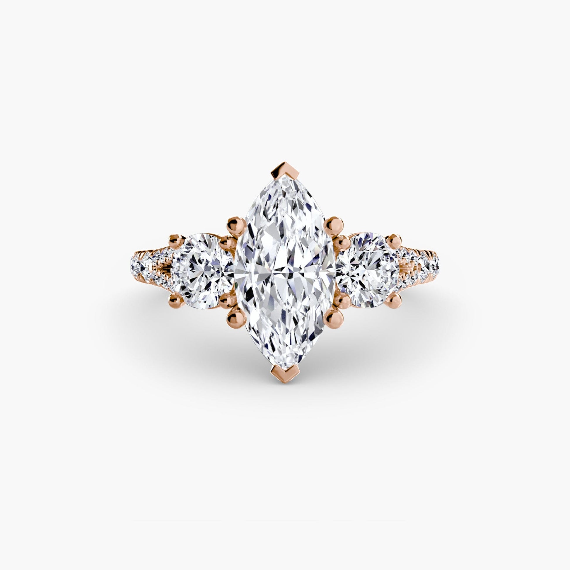 Three-Stone with Pavé Band 3 setting Aces Jewellers 
