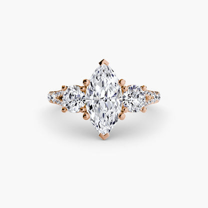 Three-Stone with Pavé Band 3 setting Aces Jewellers 