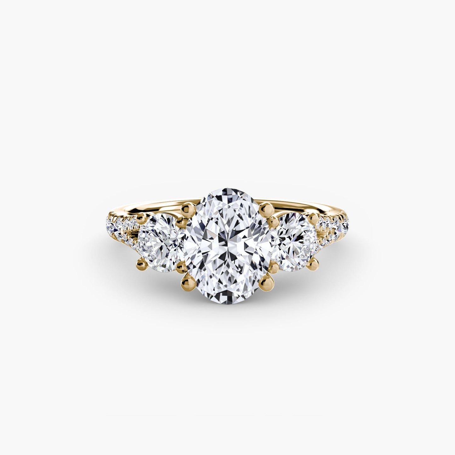 Three-Stone with Pavé Band 3 setting Aces Jewellers 
