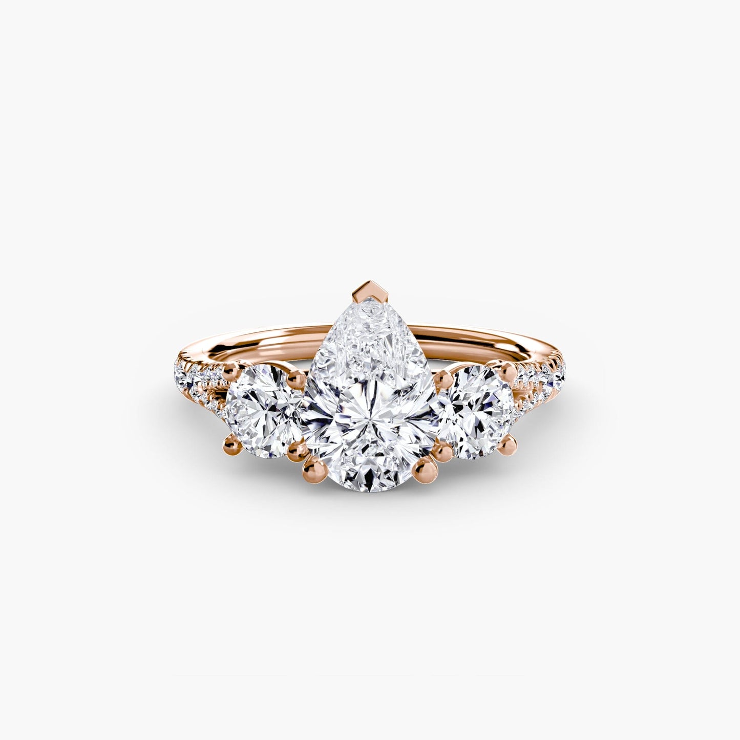 Three-Stone with Pavé Band 3 setting Aces Jewellers 