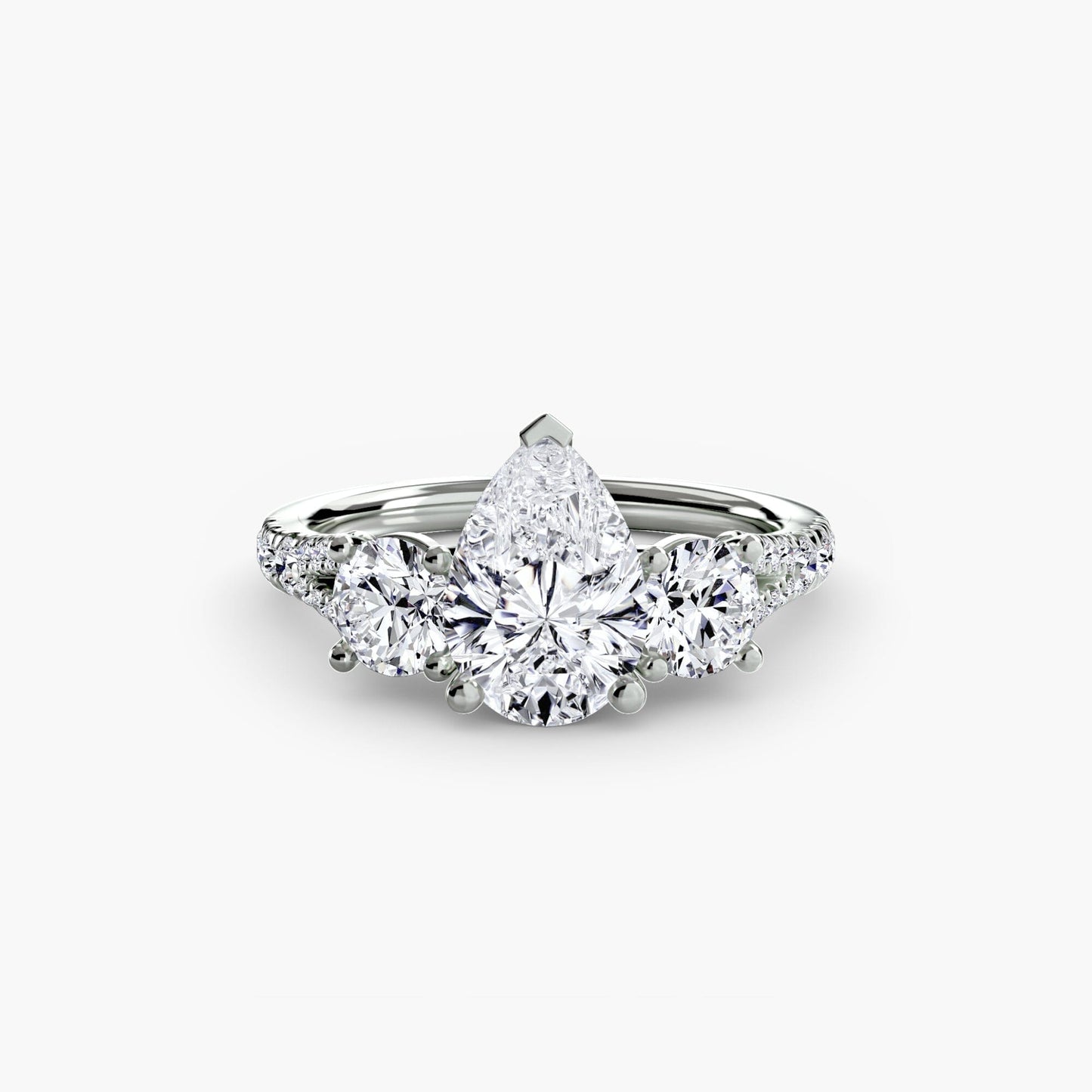 Three-Stone with Pavé Band 3 setting Aces Jewellers 