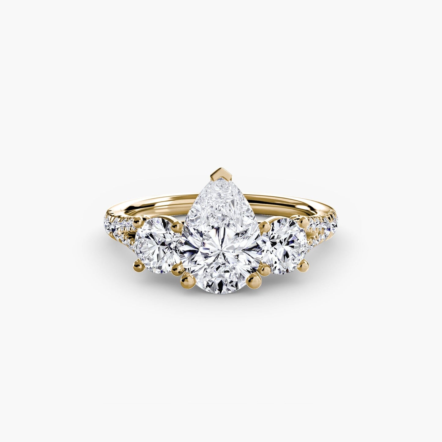 Three-Stone with Pavé Band 3 setting Aces Jewellers 