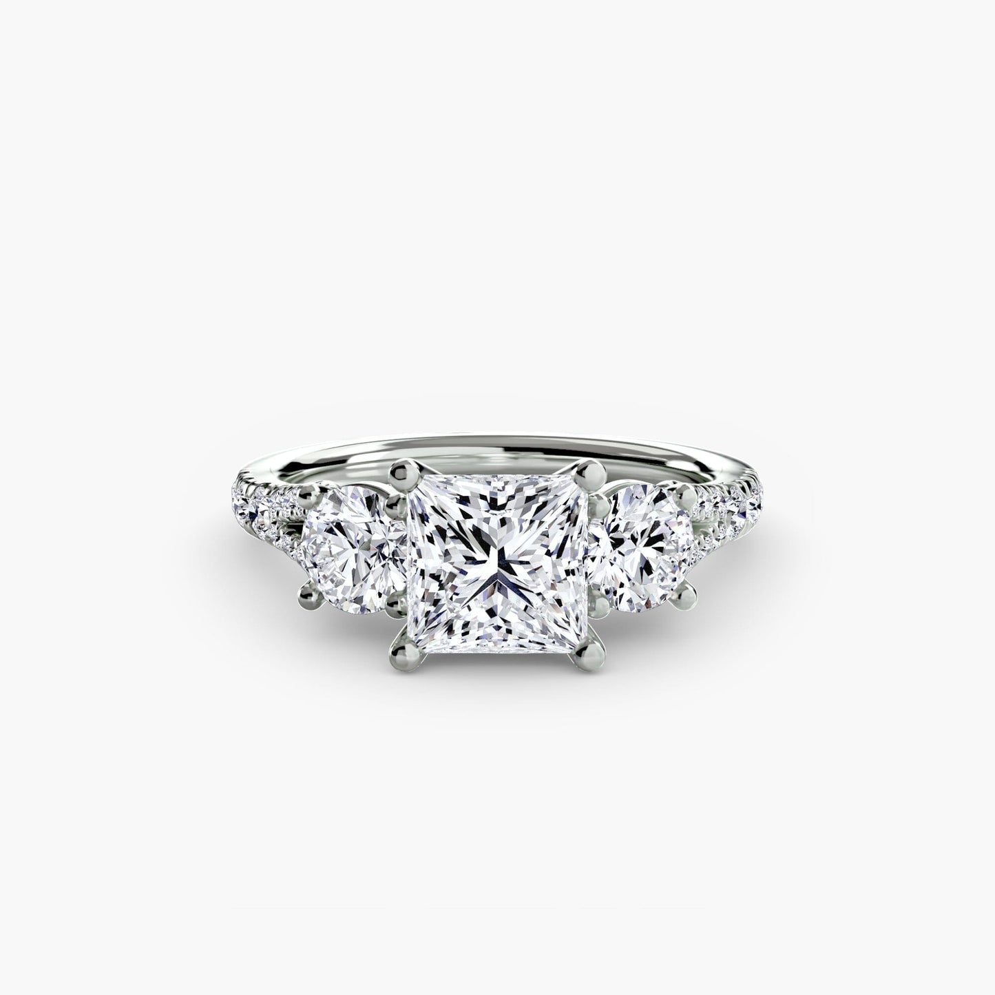 Three-Stone with Pavé Band 3 setting Aces Jewellers 