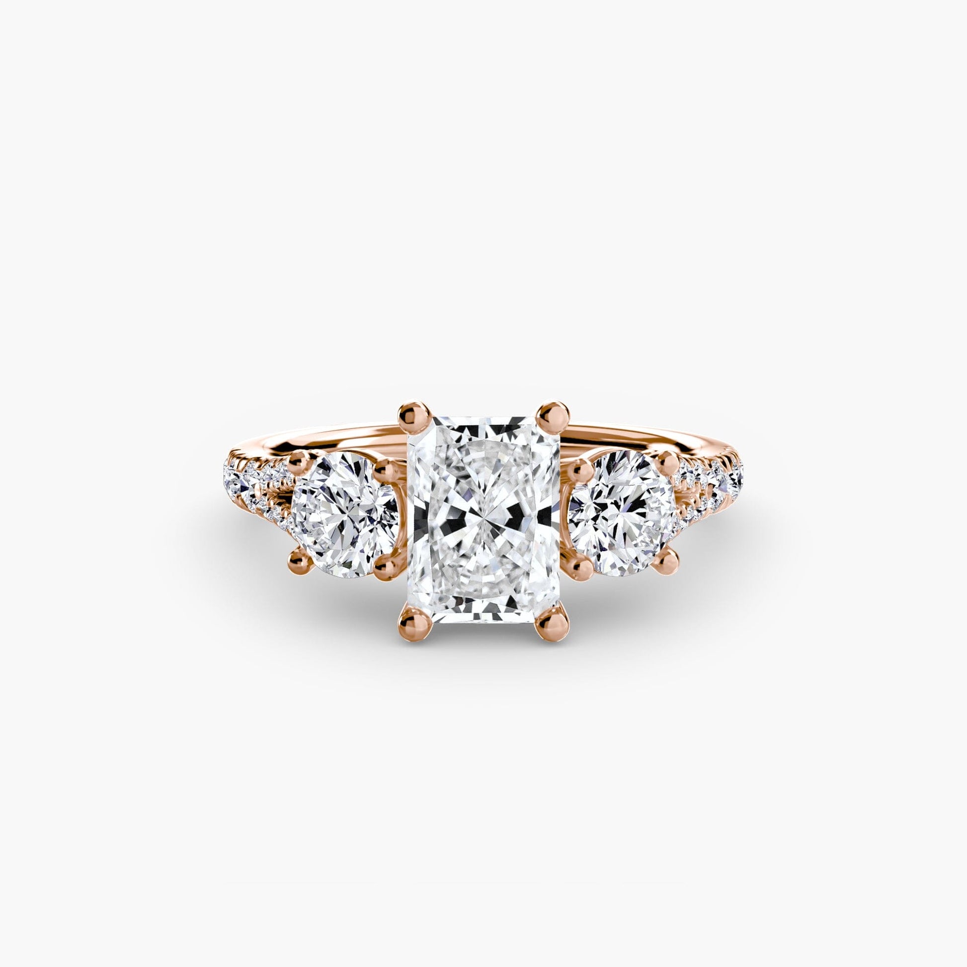 Three-Stone with Pavé Band 3 setting Aces Jewellers 