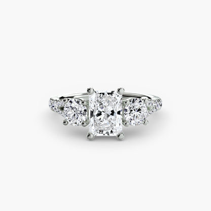 Three-Stone with Pavé Band 3 setting Aces Jewellers 