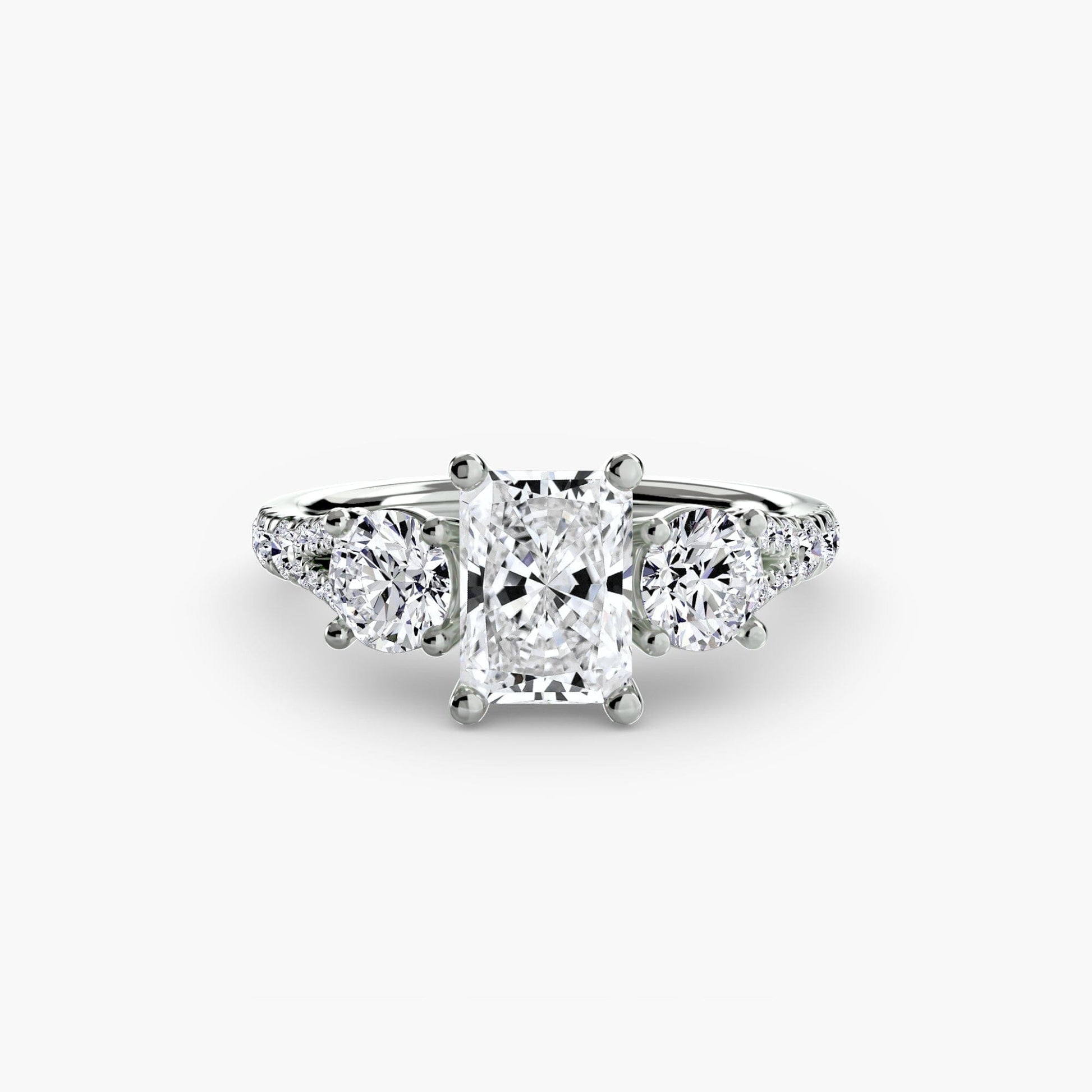 Three-Stone with Pavé Band 3 setting Aces Jewellers 