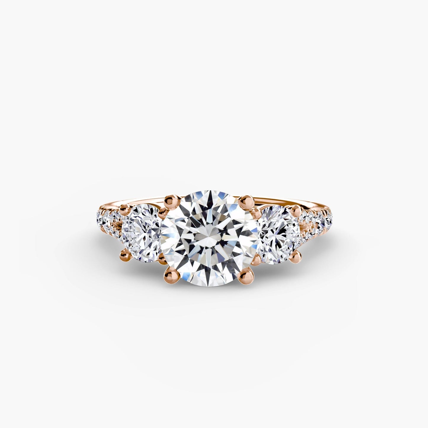 Three-Stone with Pavé Band 3 setting Aces Jewellers 