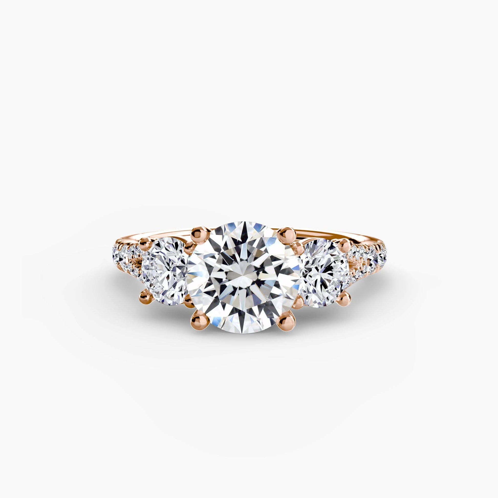 Three-Stone with Pavé Band 3 setting Aces Jewellers 