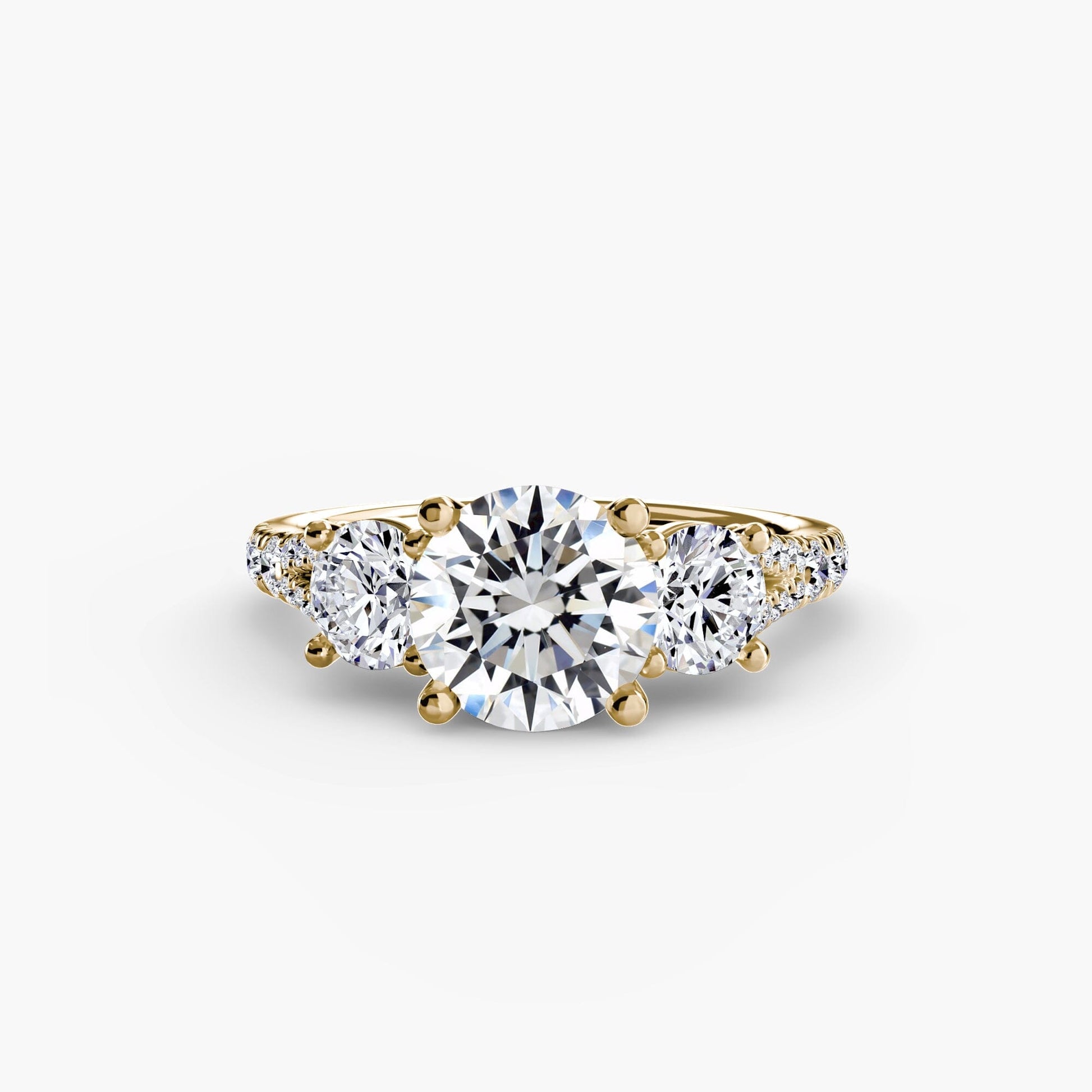 Three-Stone with Pavé Band 3 setting Aces Jewellers 