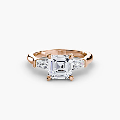 Three-Stone Ring (Baguette Side Stones) setting Aces Jewellers 