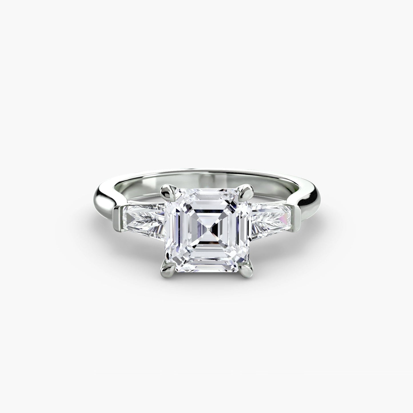 Three-Stone Ring (Baguette Side Stones) setting Aces Jewellers 