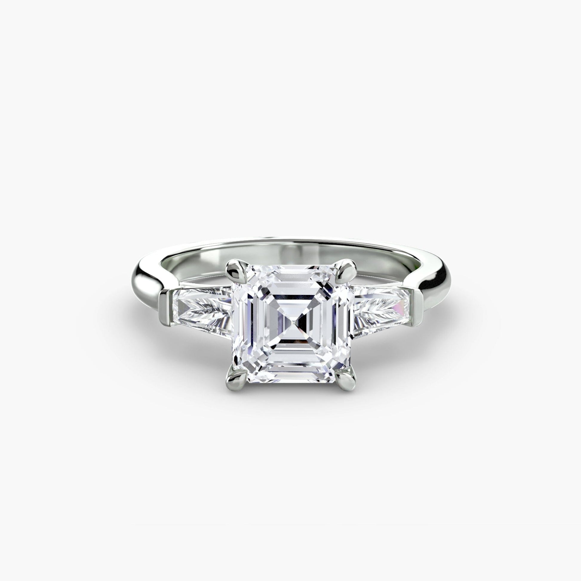 Three-Stone Ring (Baguette Side Stones) setting Aces Jewellers 