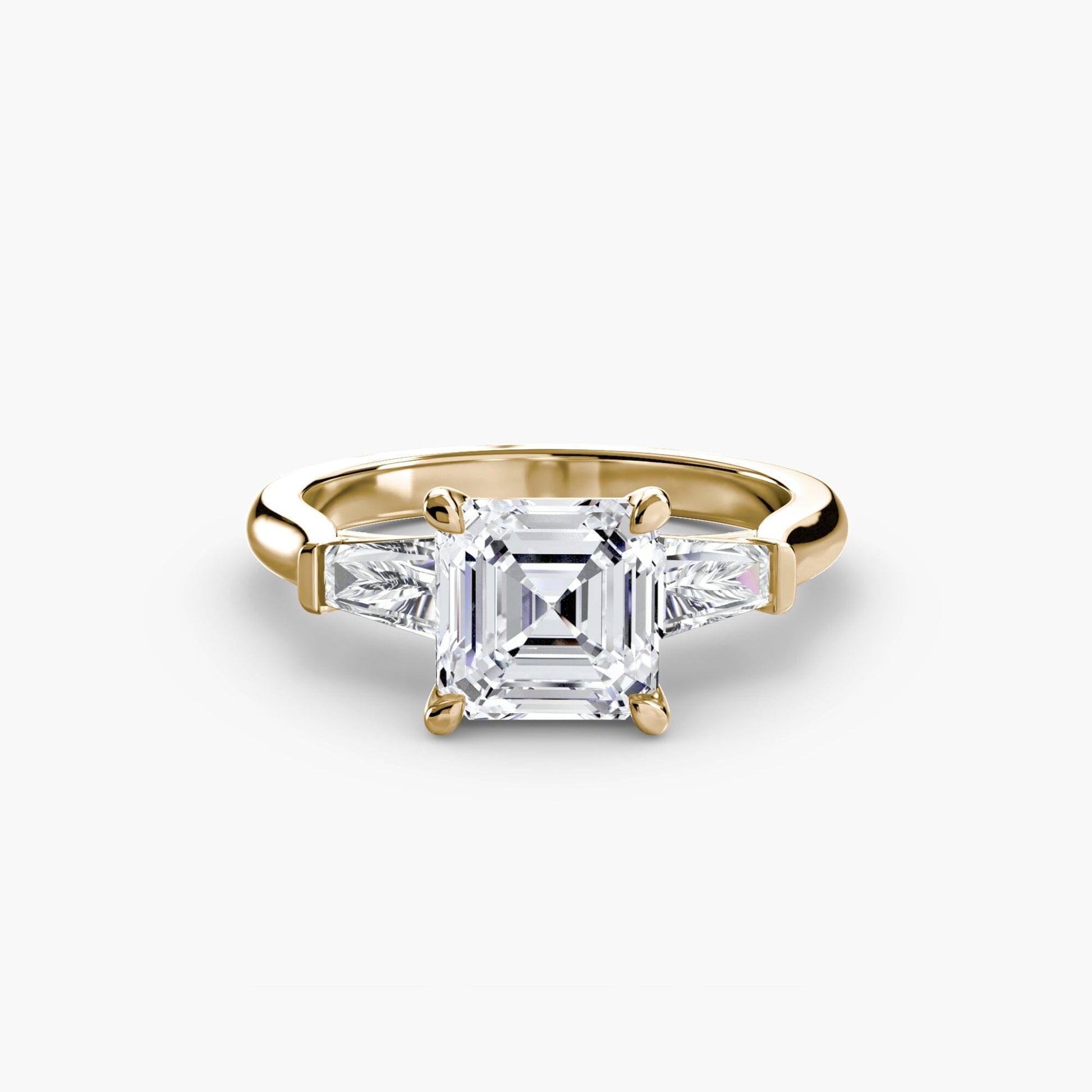 Three-Stone Ring (Baguette Side Stones) setting Aces Jewellers 