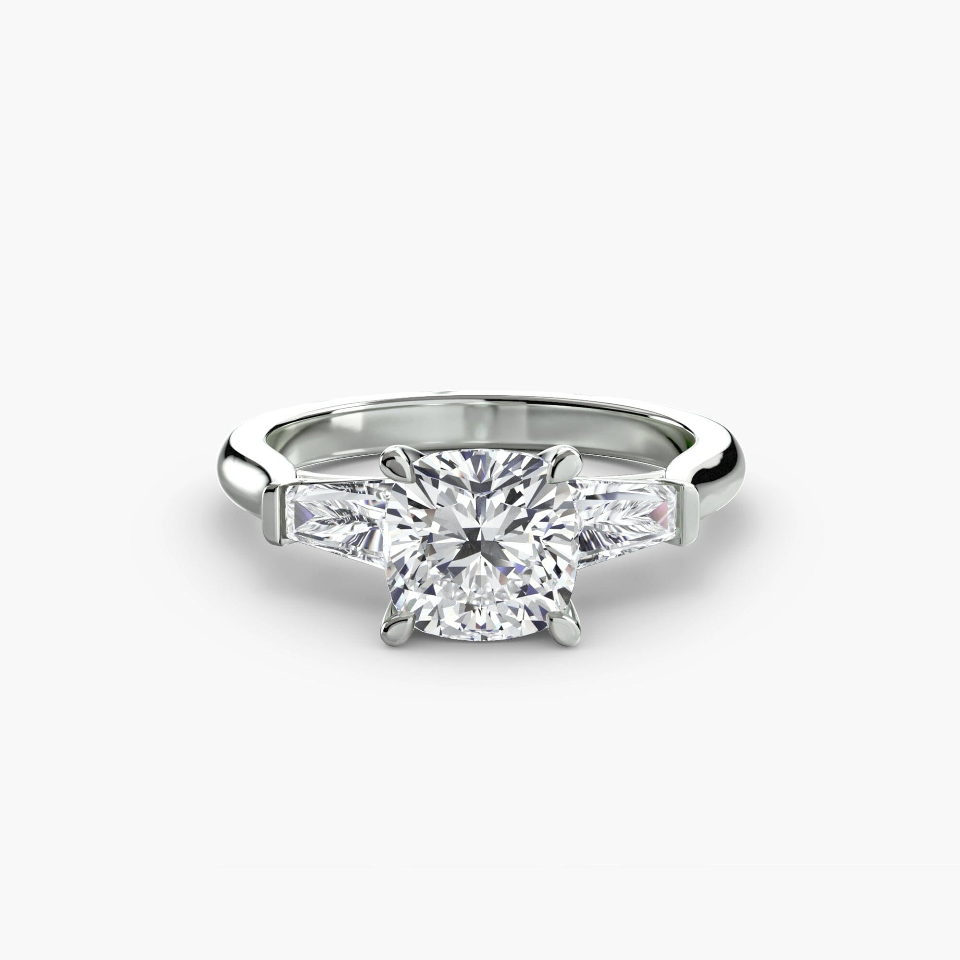 Three-Stone Ring (Baguette Side Stones) setting Aces Jewellers 