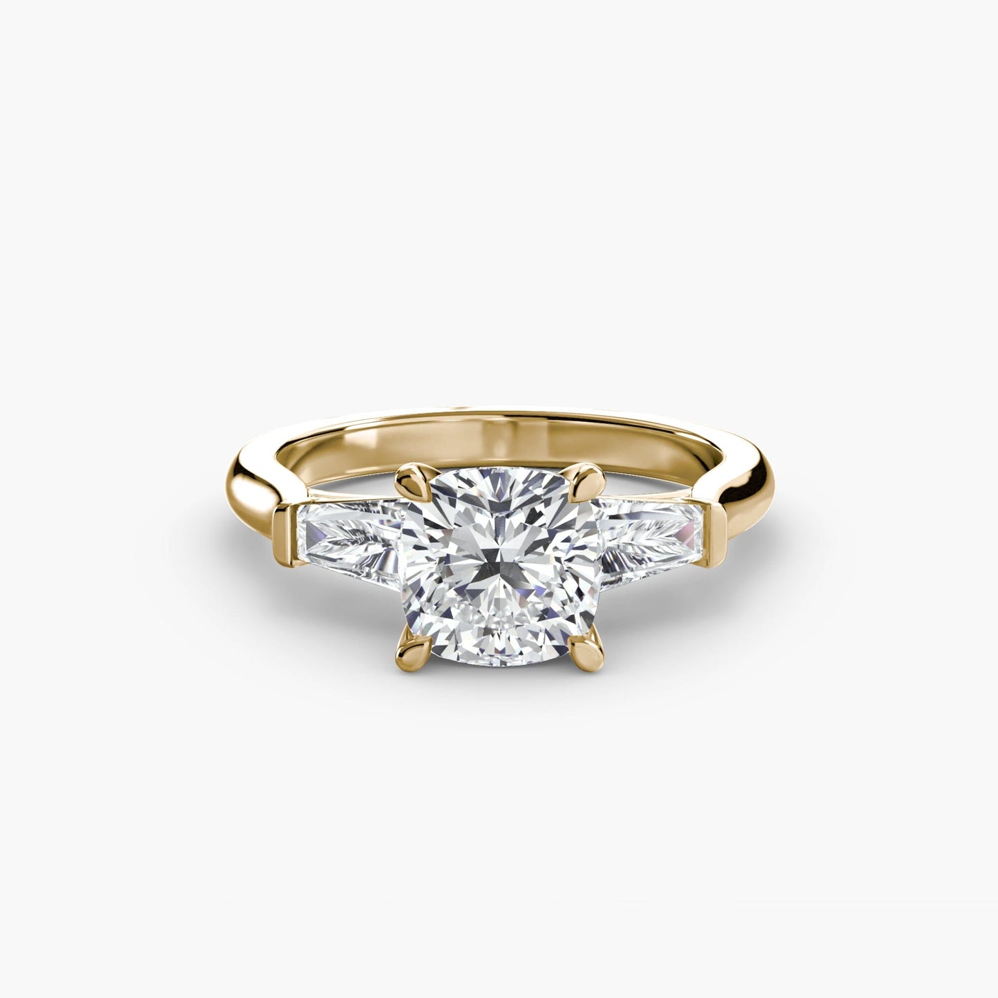 Three-Stone Ring (Baguette Side Stones) setting Aces Jewellers 