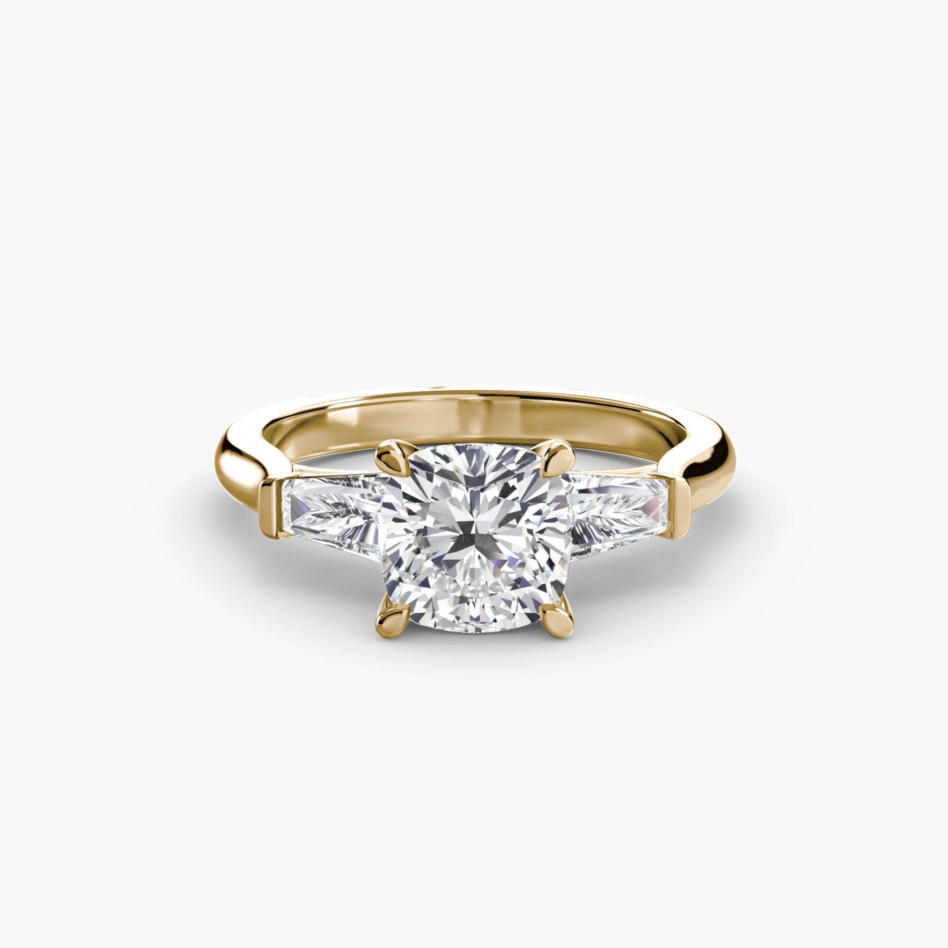 Three-Stone Ring (Baguette Side Stones) setting Aces Jewellers 