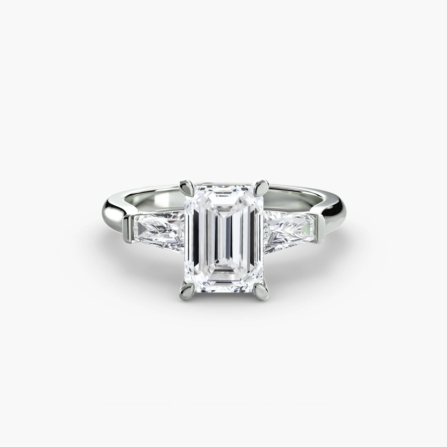 Three-Stone Ring (Baguette Side Stones) setting Aces Jewellers 