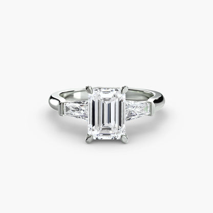 Three-Stone Ring (Baguette Side Stones) setting Aces Jewellers 