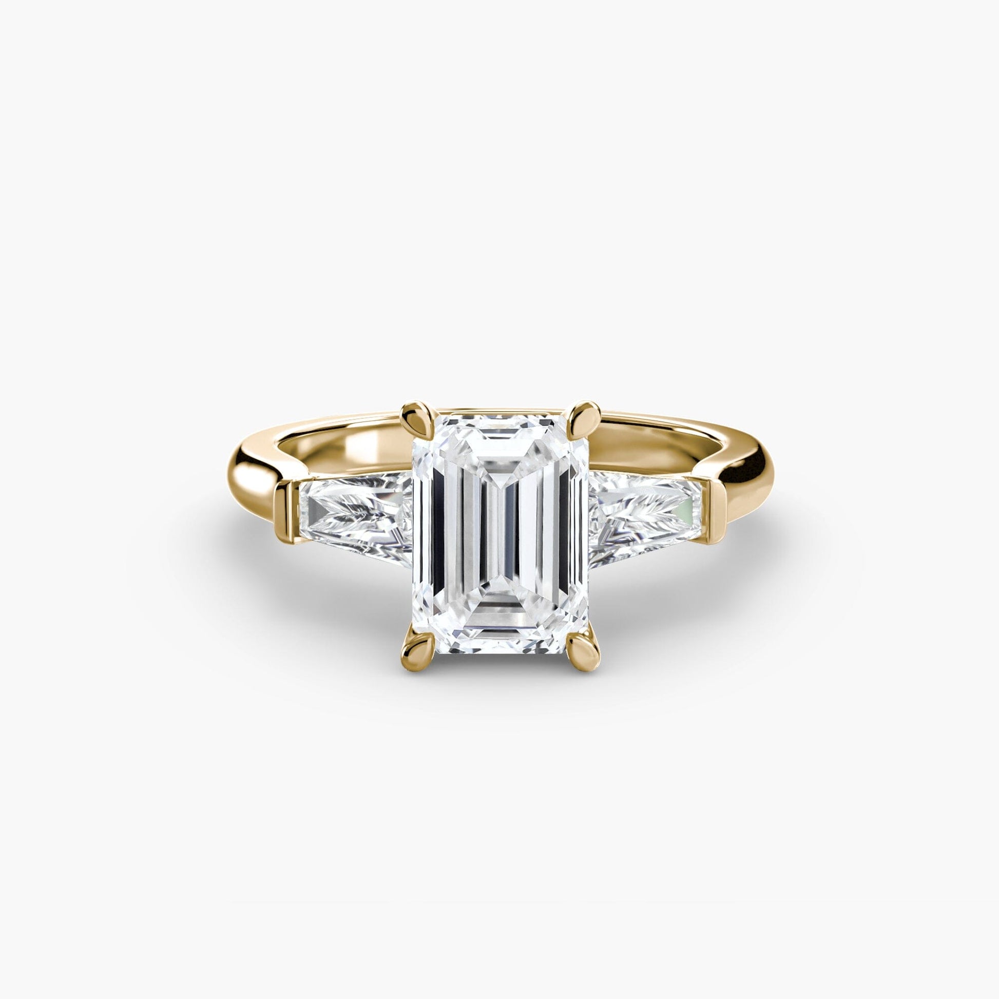 Three-Stone Ring (Baguette Side Stones) setting Aces Jewellers 