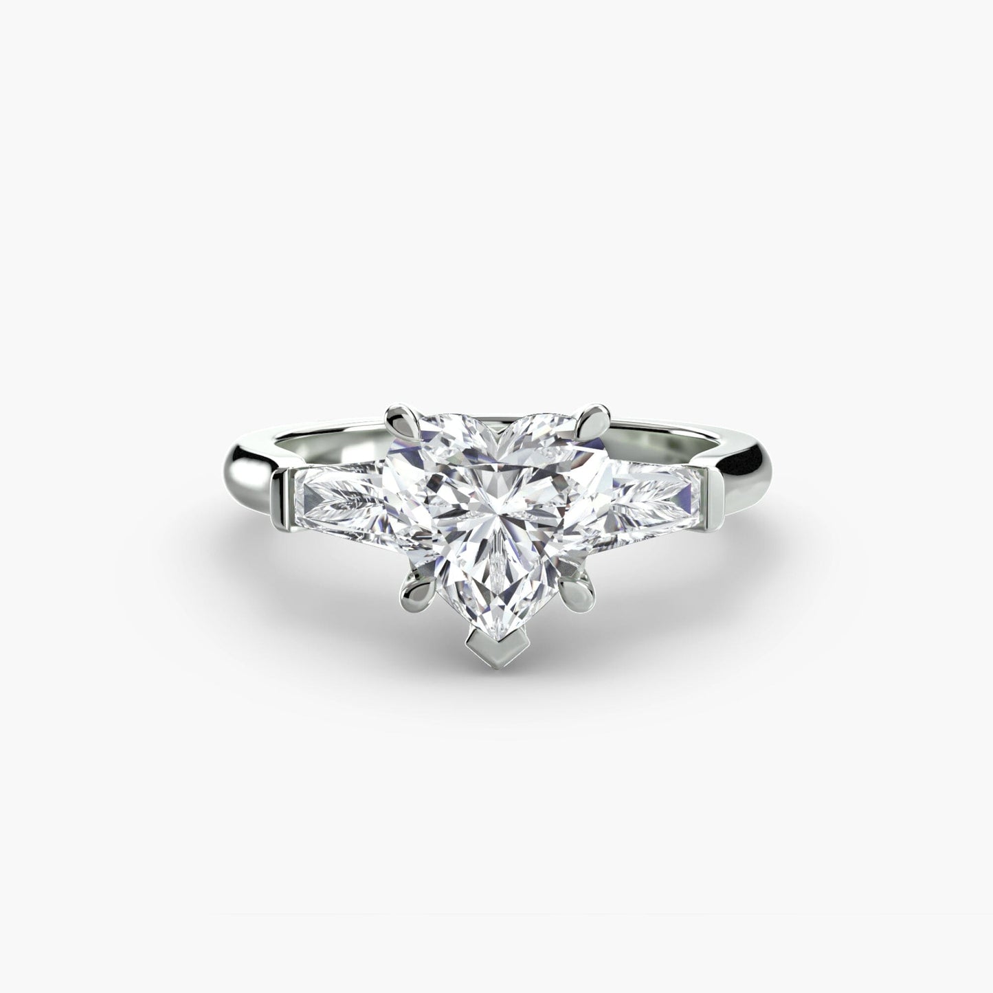 Three-Stone Ring (Baguette Side Stones) setting Aces Jewellers 