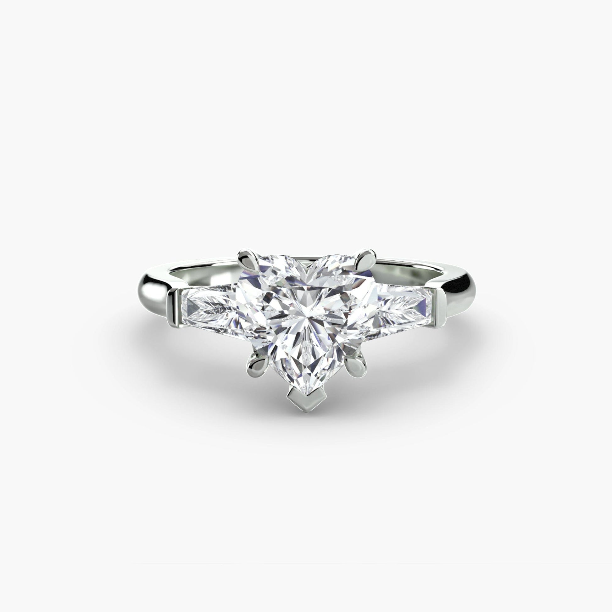 Three-Stone Ring (Baguette Side Stones) setting Aces Jewellers 