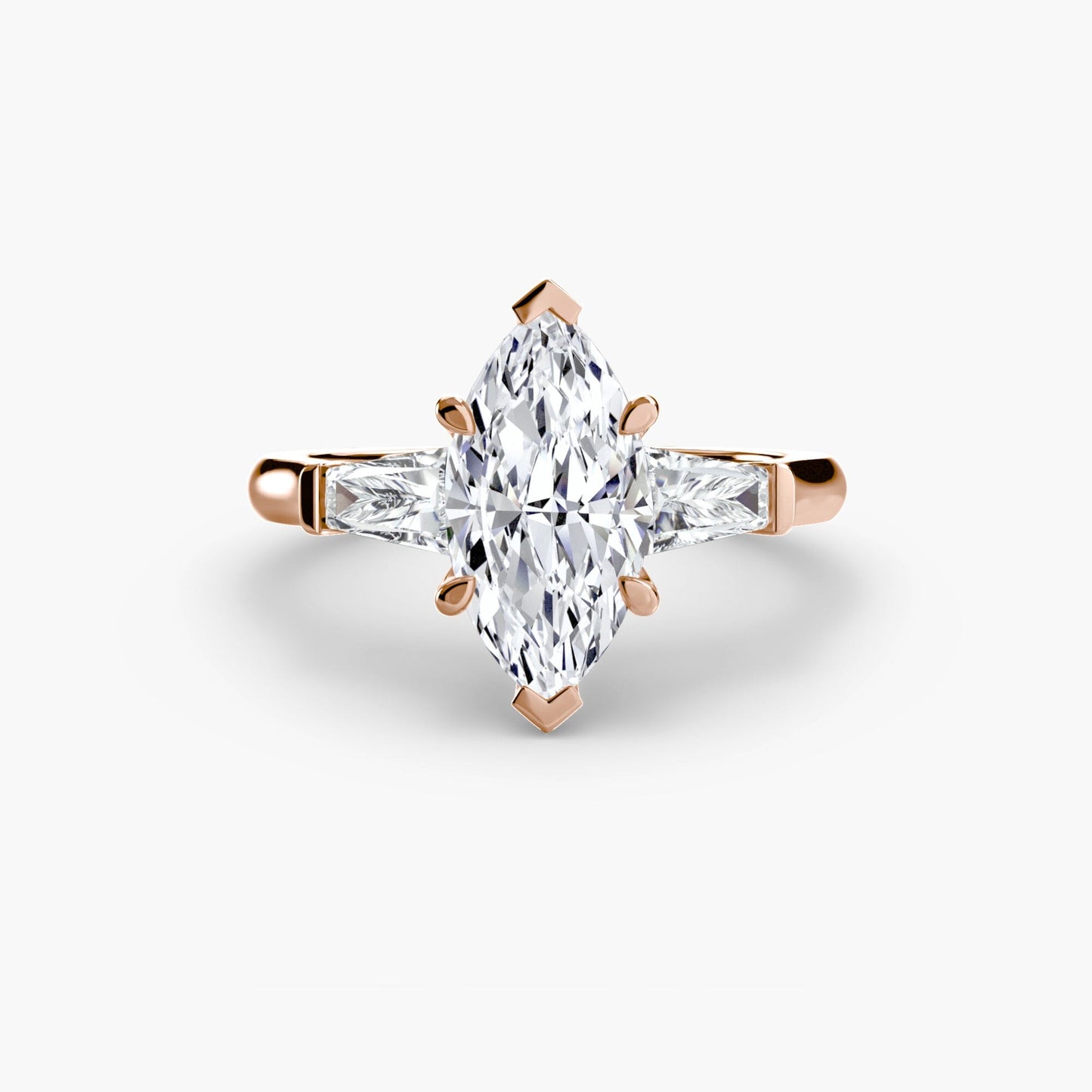 Three-Stone Ring (Baguette Side Stones) setting Aces Jewellers 