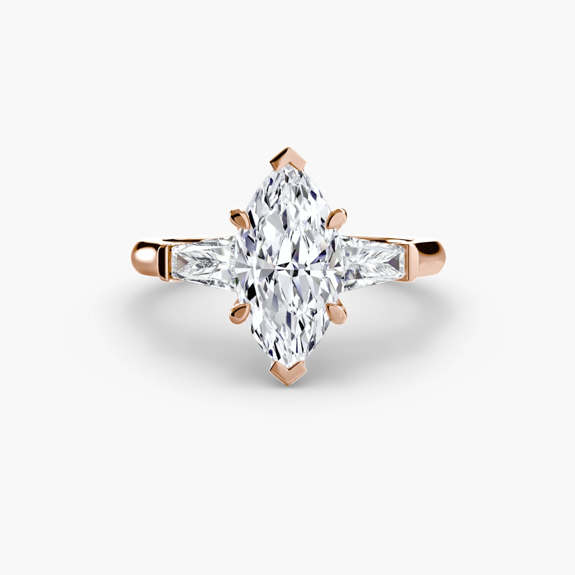 Three-Stone Ring (Baguette Side Stones) setting Aces Jewellers 