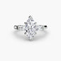 Three-Stone Ring (Baguette Side Stones) setting Aces Jewellers 9K White Gold Marquise 