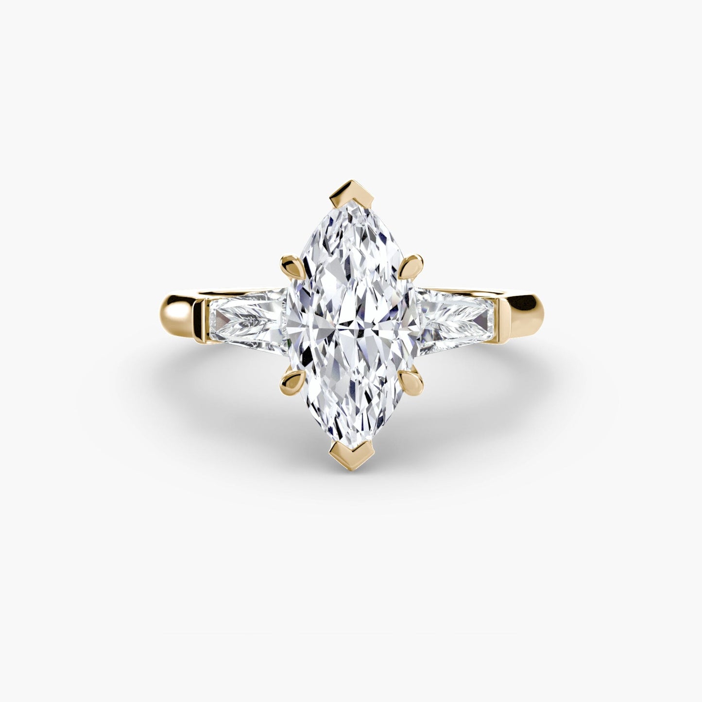 Three-Stone Ring (Baguette Side Stones) setting Aces Jewellers 