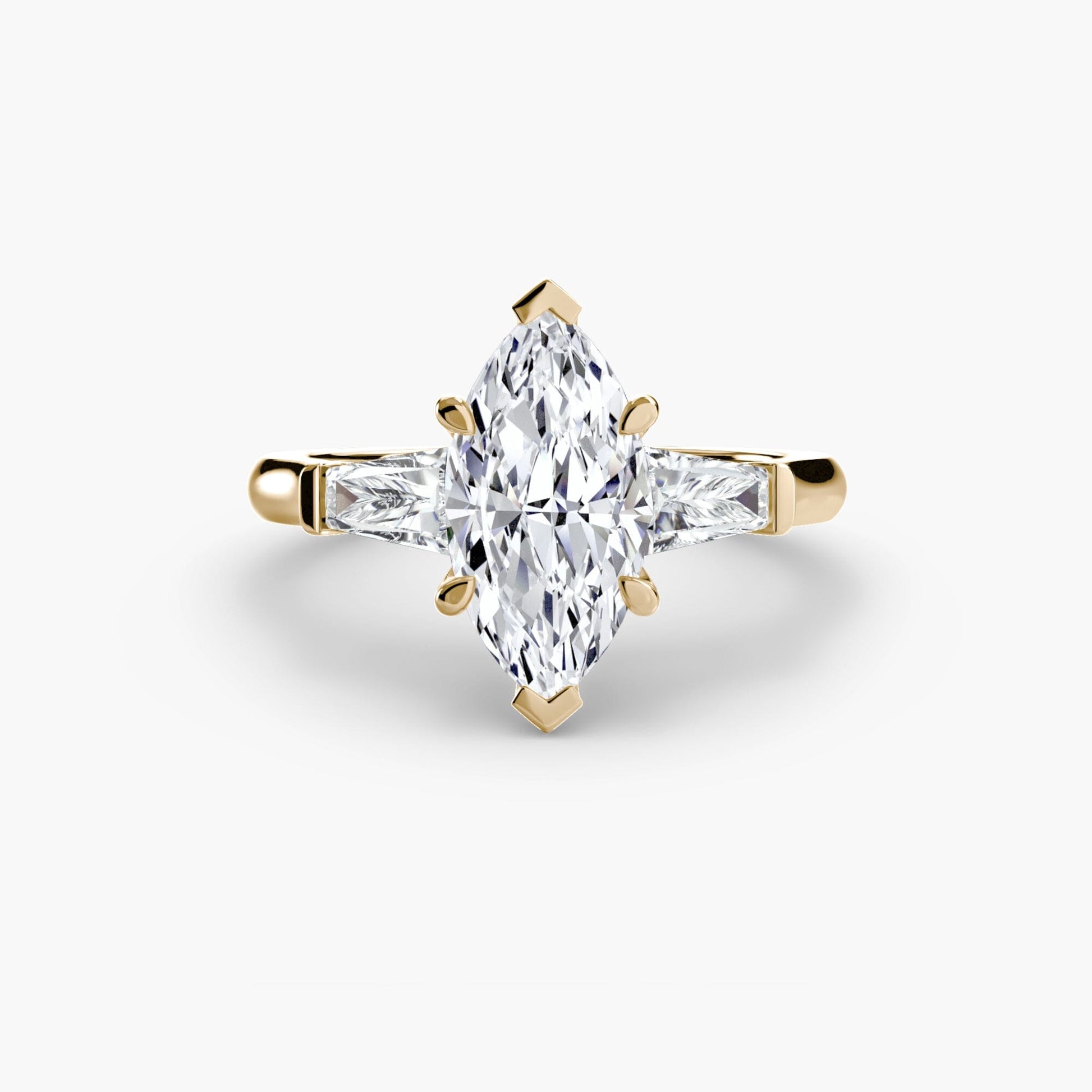 Three-Stone Ring (Baguette Side Stones) setting Aces Jewellers 