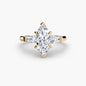 Three-Stone Ring (Baguette Side Stones) setting Aces Jewellers 9K Yellow Gold Marquise 