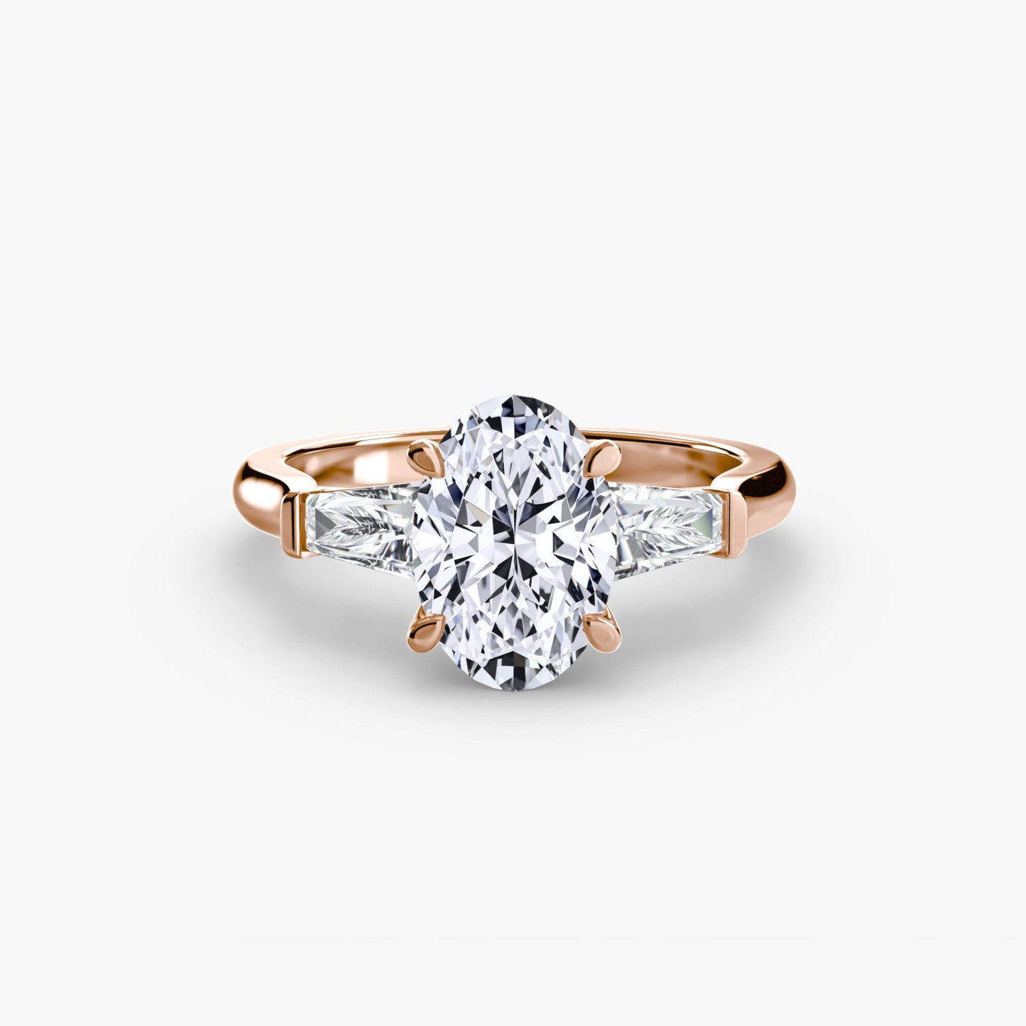 Three-Stone Ring (Baguette Side Stones) setting Aces Jewellers 